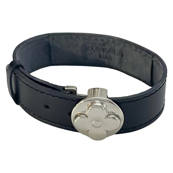 Auth LOUIS VUITTON Good Luck Bracelet Calf SP Noir Bracelet - Picture 1 of 4